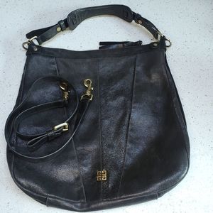 *SOLD* Givenchy | Hobo Tote in Crackle Black Calfskin